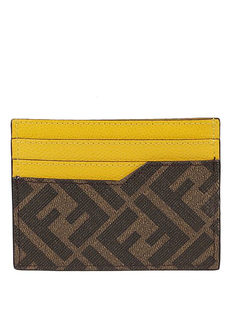 fendi i see you leather card case|Fendi leather card holder.